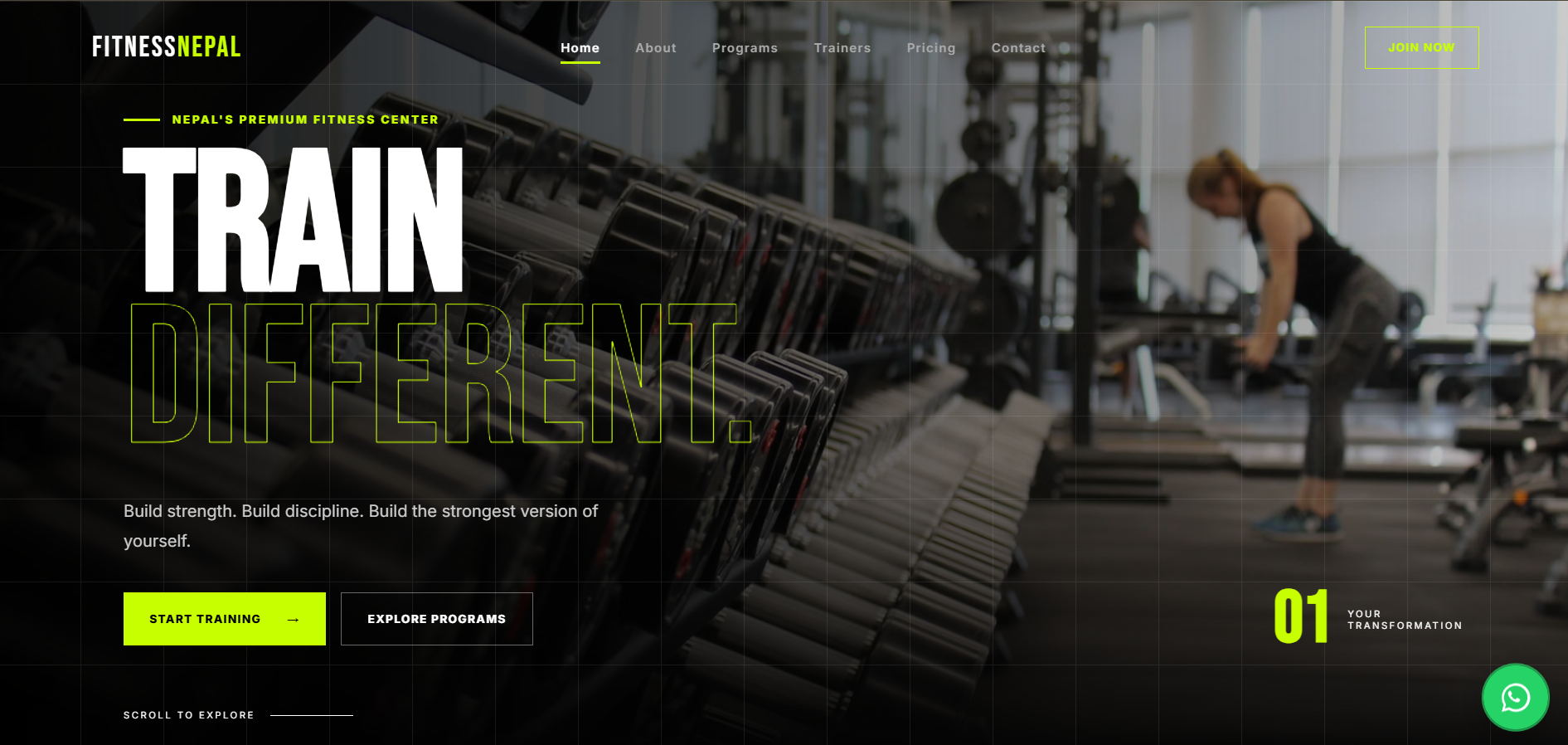 Fitness Nepal Website Preview