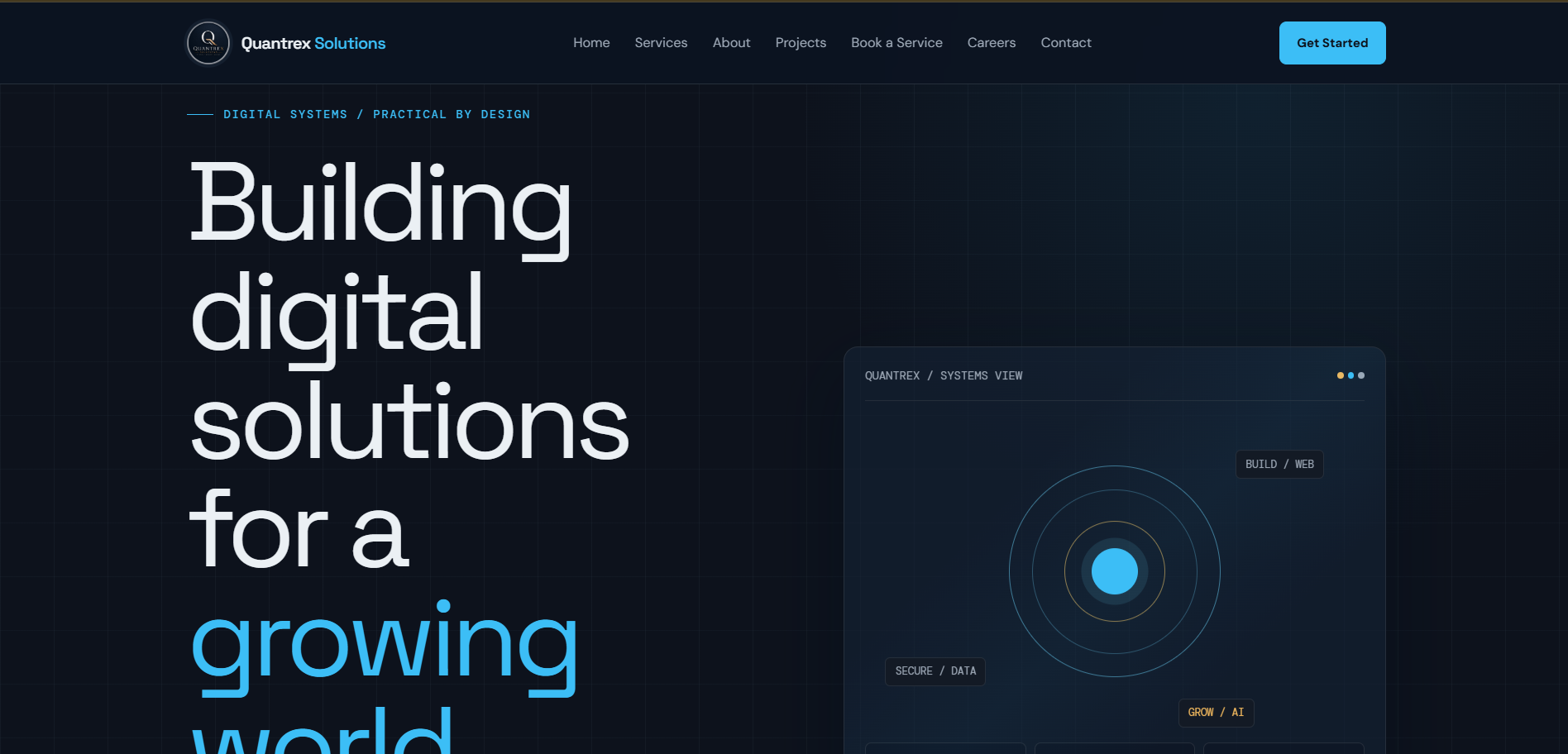 Quantrex Solutions Website Preview